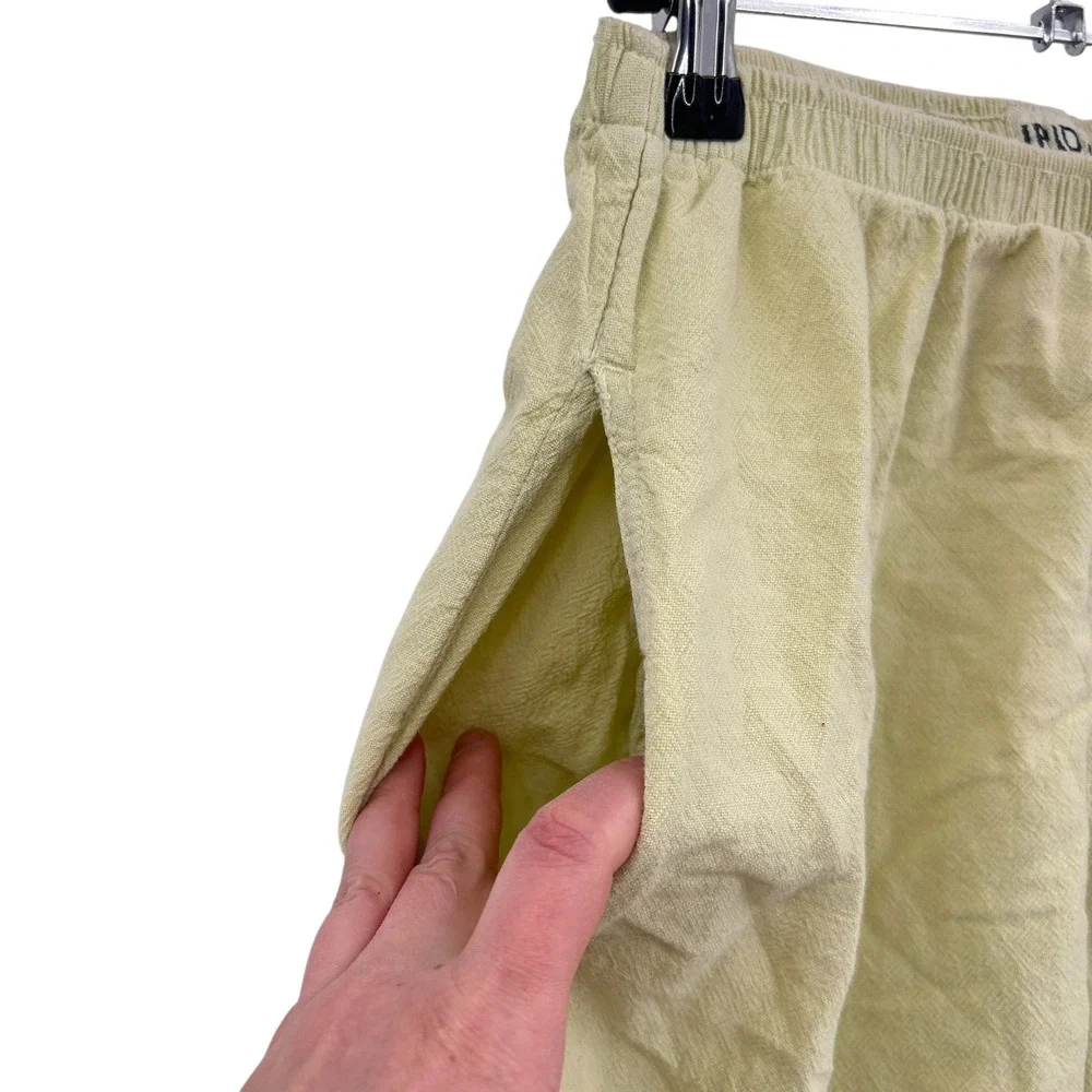 Lightweight Linen Like Pants Small Green Elastic Waist Relaxed Coastal‎ Casual
